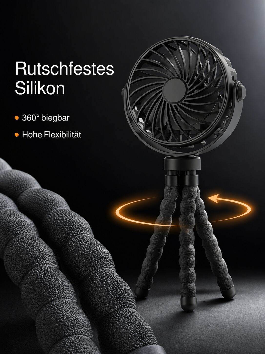 Oktopus Mini-Ventilator Tragbarer Hand- und Tischventilator