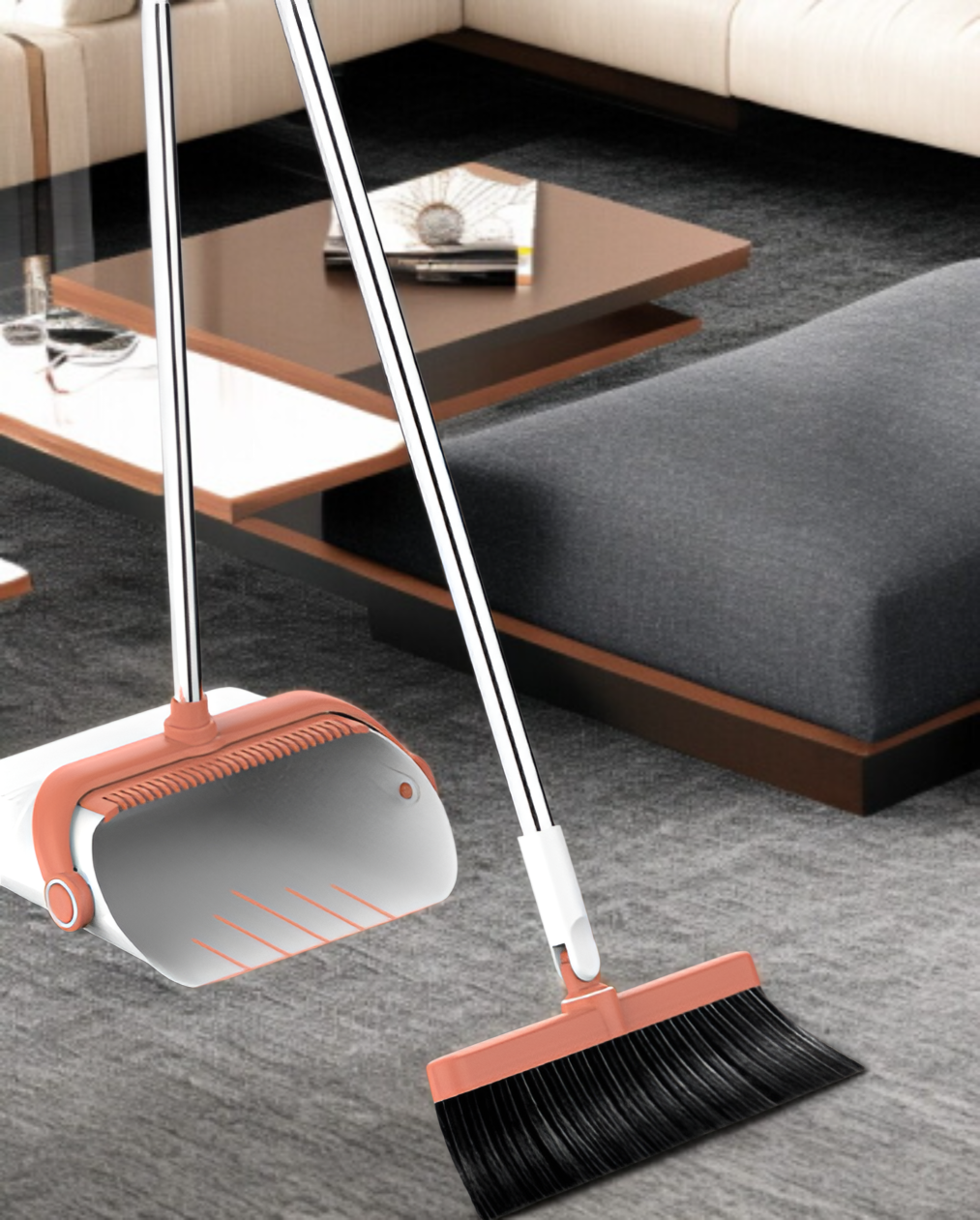 折りたたみ式家庭用ほうきとちりとりセットソフトほうき多機能キッチンとバスルームスクレーパーアーティファクト1個配送