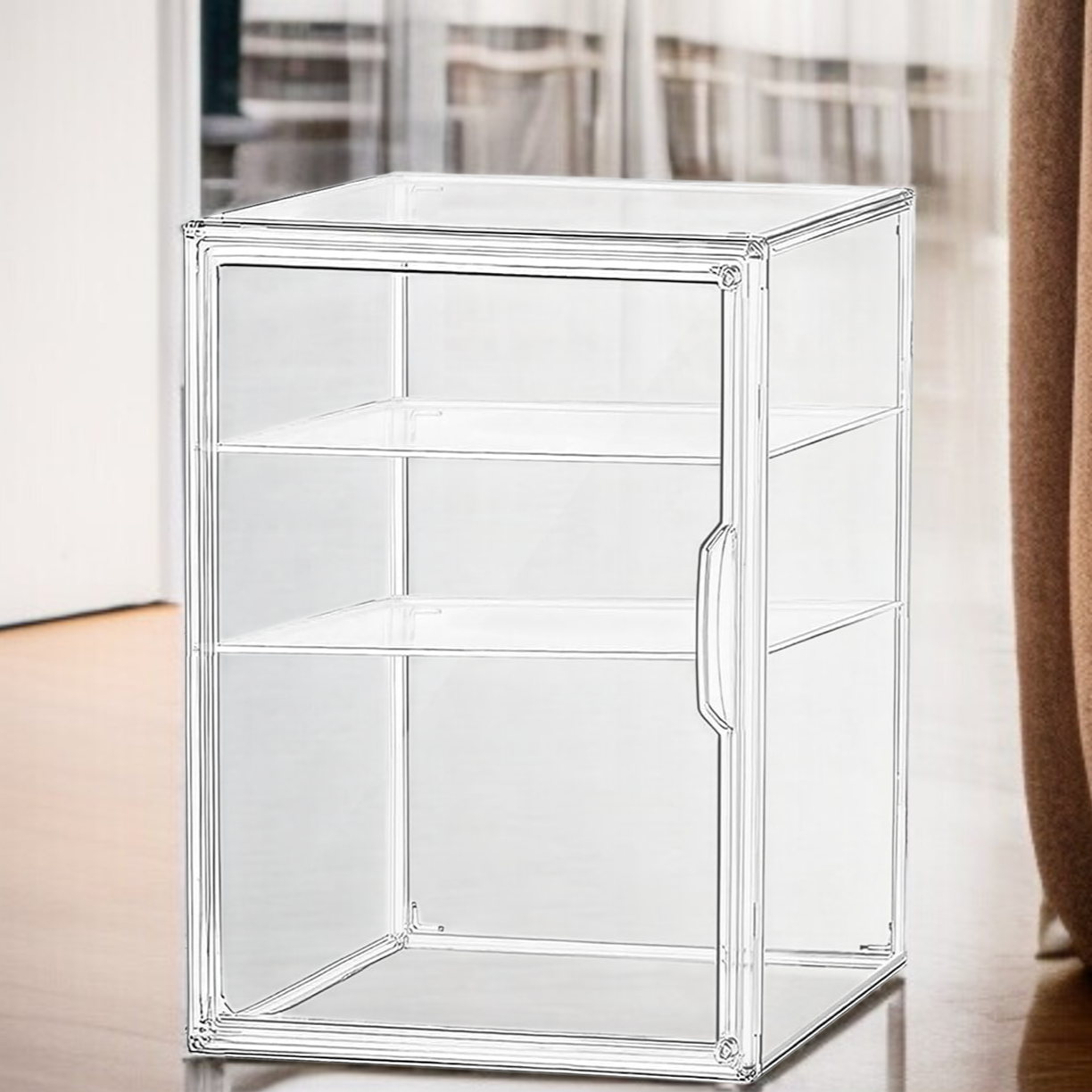 Acrylic Transparent Display Box Figure Collection Box Middle Plate 2 Pieces