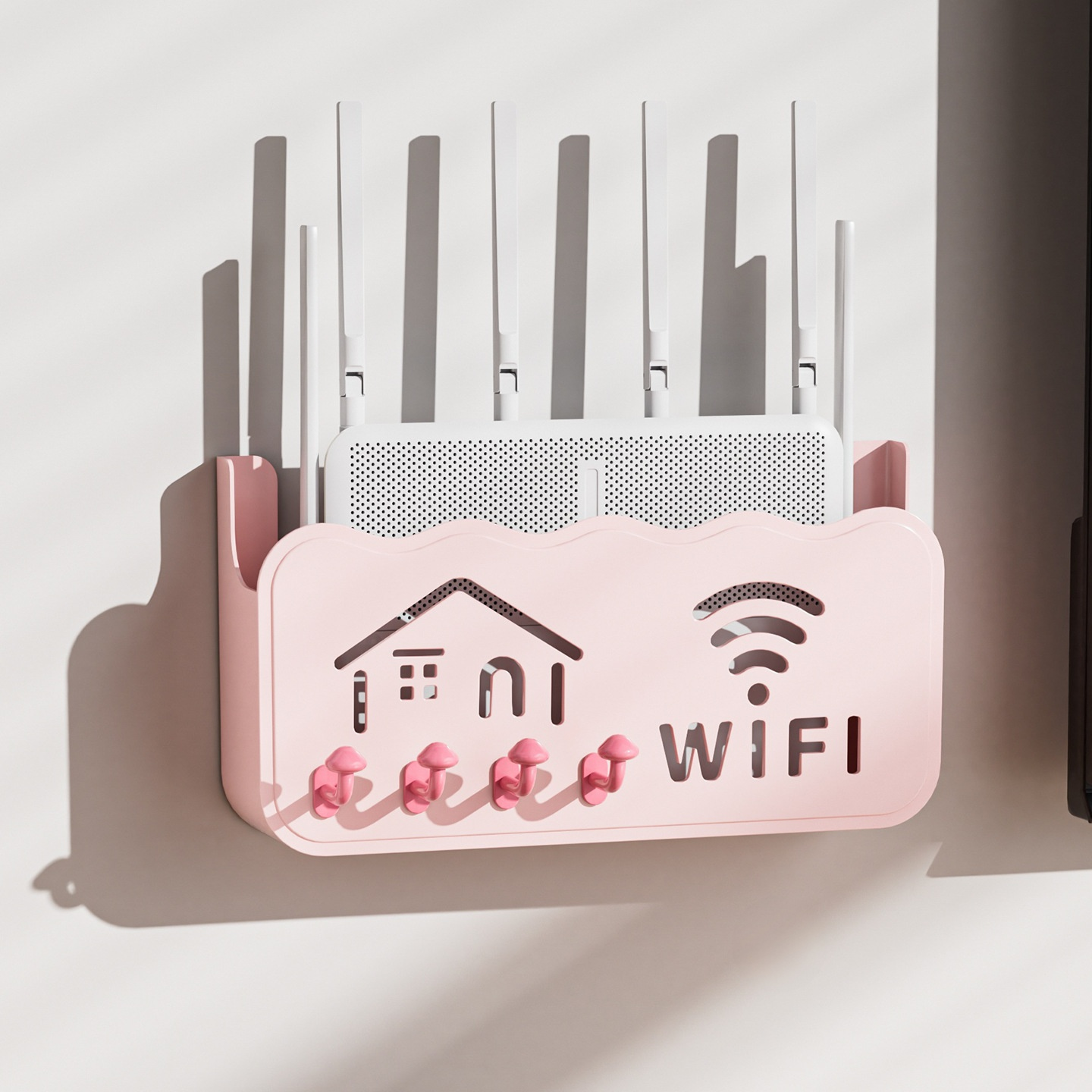 Wall-mounted Router Storage Shelf