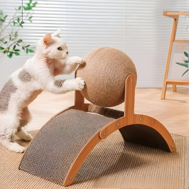 고양이그립 스탠드형 고양이그립 볼 내마모성 발톱제거기 자화자화한 장난감