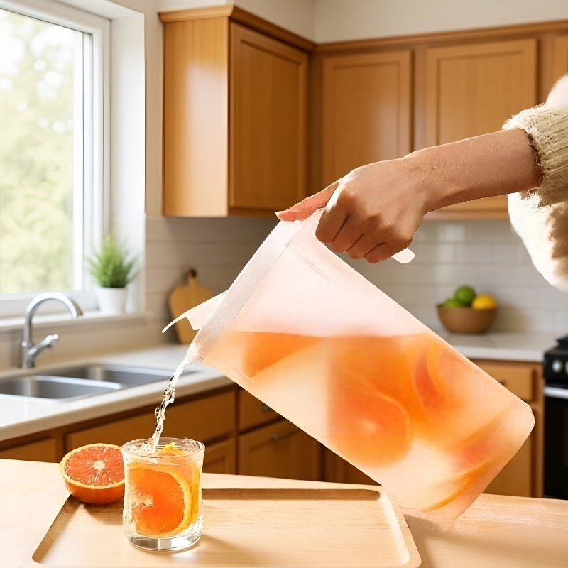 دلو ماء بارد منزلي كبير السعة مع غطاء