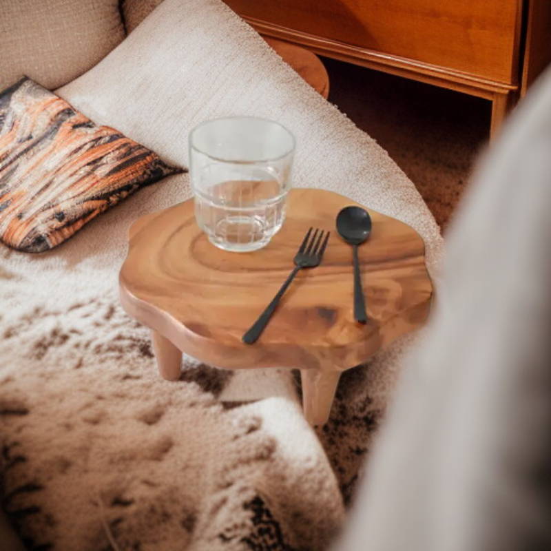 전통 원목 미니 교자상 연화 찻상