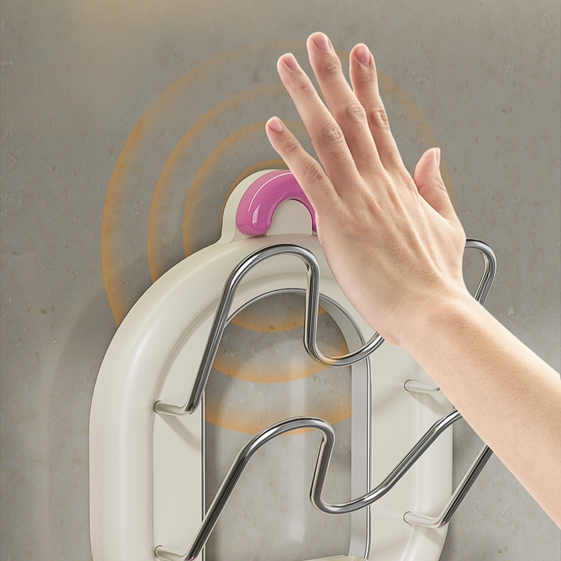 Soporte de tapa de olla de pared multicapa con ventosa