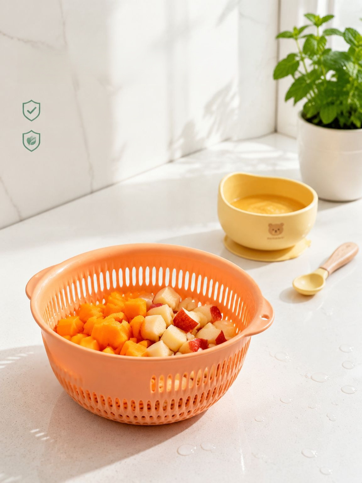 Ustensiles idéaux pour laver, égoutter et mélanger les aliments