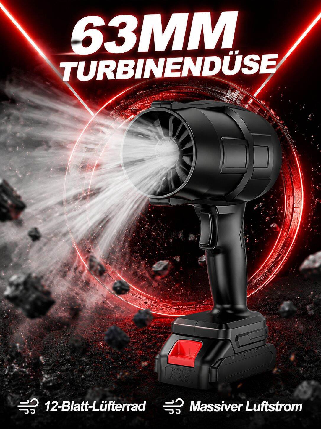 Handgehaltenes Turbinengebläse