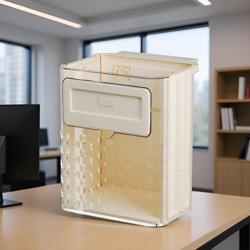 Large-capacity foldable magnetic wall-mounted trash can for kitchen