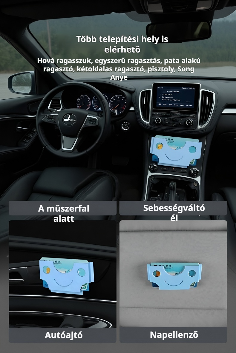 Multifunkciós kártyatartó autó belső térbe
