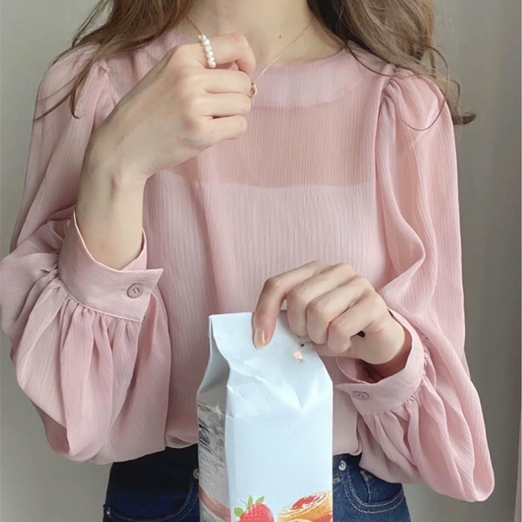 夏季薄款天絲亞麻雪紡長袖襯衫
