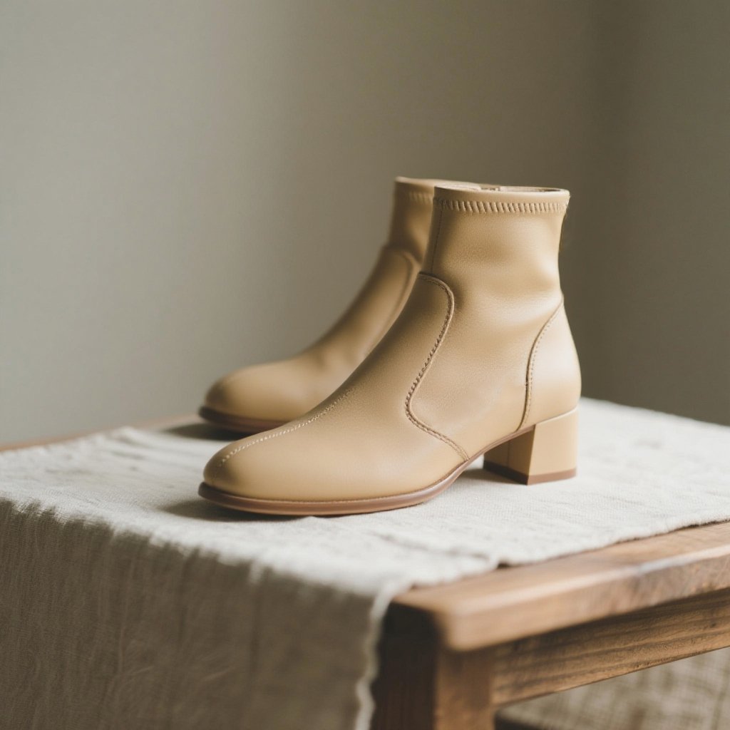 트렌디 카키 부츠 앞모습