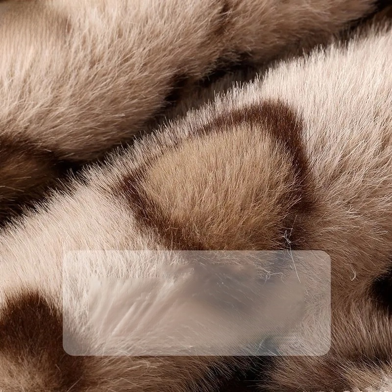 Thick Plush Leopard Print Bear Ear Warm Hat