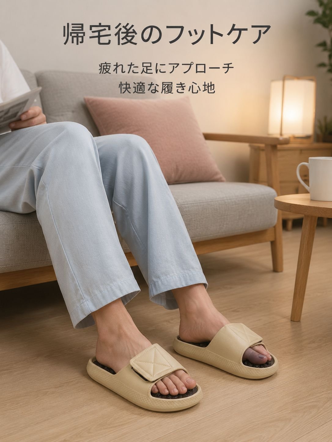 男性用調節可能なマッサージスリッパ
