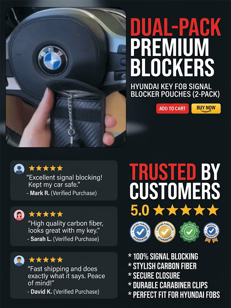Carbon Fiber Car Key Signal Blocker Box - Anti-Theft Protection