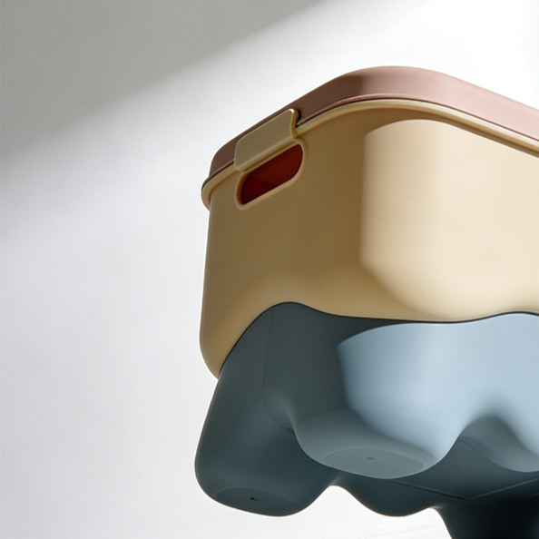 プラスチック収納スツール（2個セット）