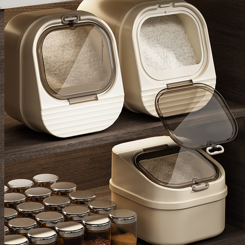 五穀雑穀収納ボックス キャビネット式米・麺収納容器 防虫防湿ペット用米桶