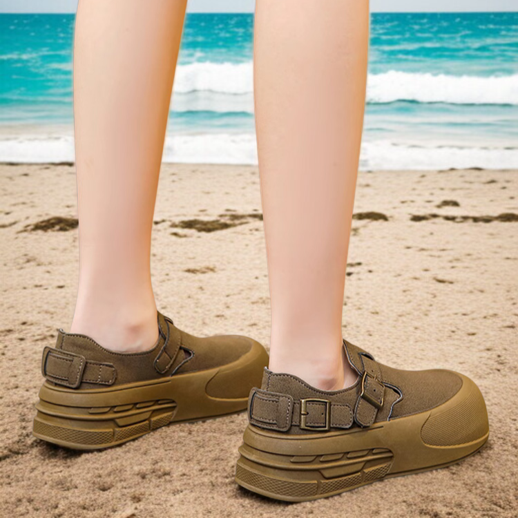 키높이 캐주얼화 슬립온 여성 라운드 송편 통굽 슈즈 못난이 키높이 캐주얼화