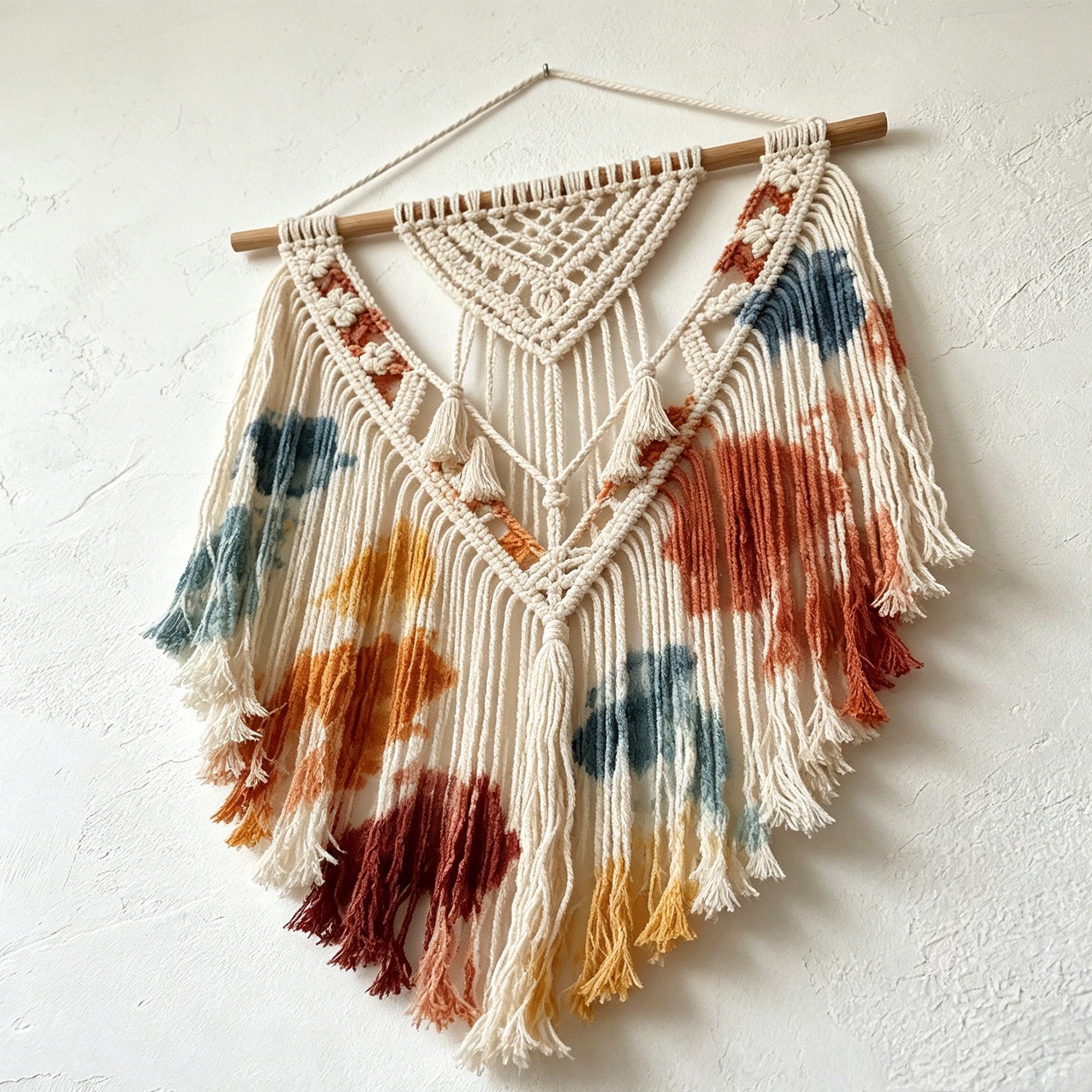 Wandteppich aus ethnischem Batikstoff