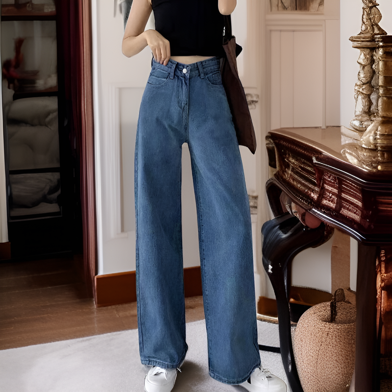 여성용 하이웨스트 스트레이트 진 신상