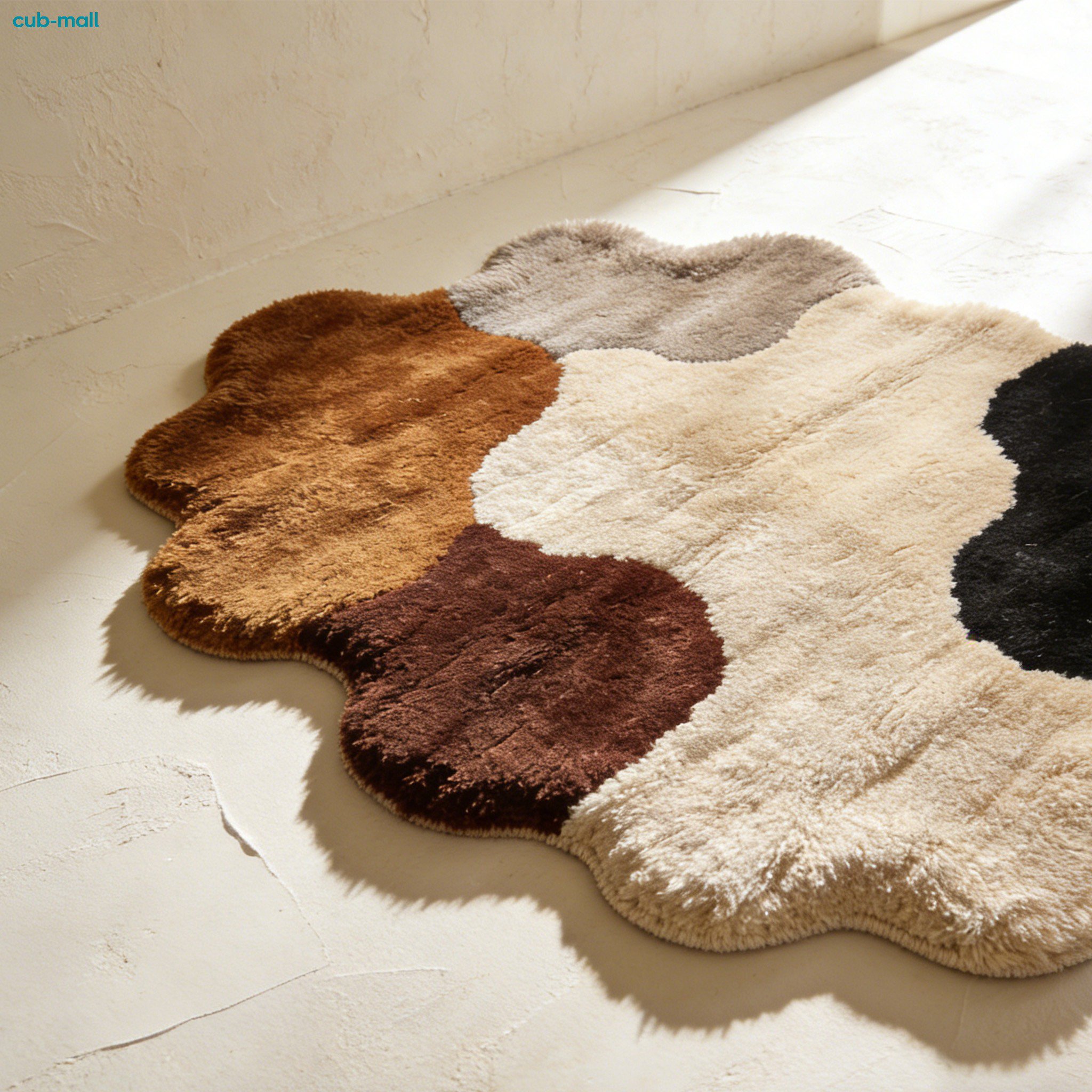 Eco-friendly area rug enhancing cozy bedroom decor