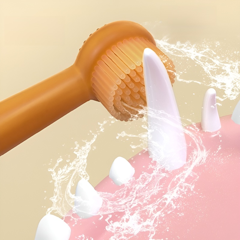 애완동물용 부드러운 실리콘 칫솔