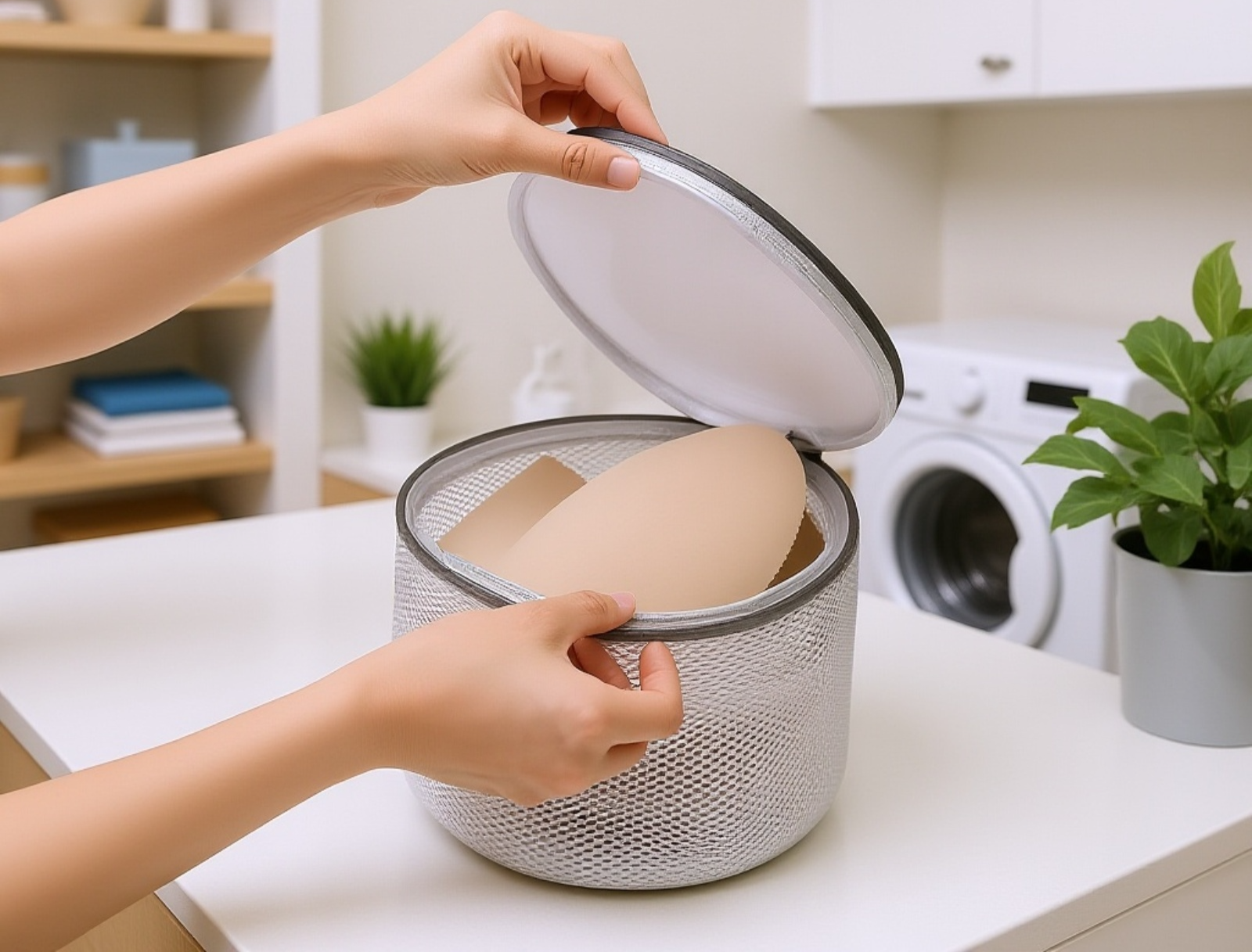 옷을 보호하는 3D 입체 구조 세탁망