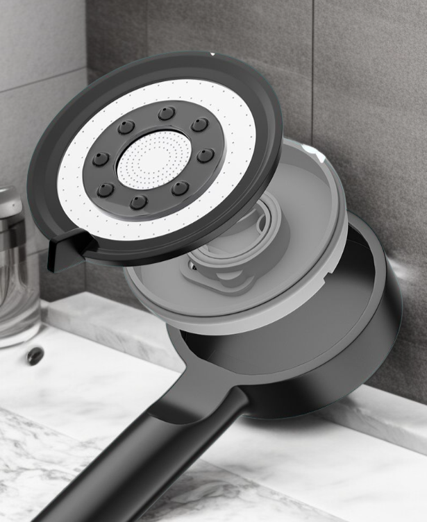 Cabezal de ducha ergonómico y elegante