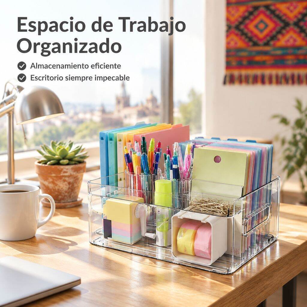 Caja de almacenamiento de documentos de escritorio acrílica transparente