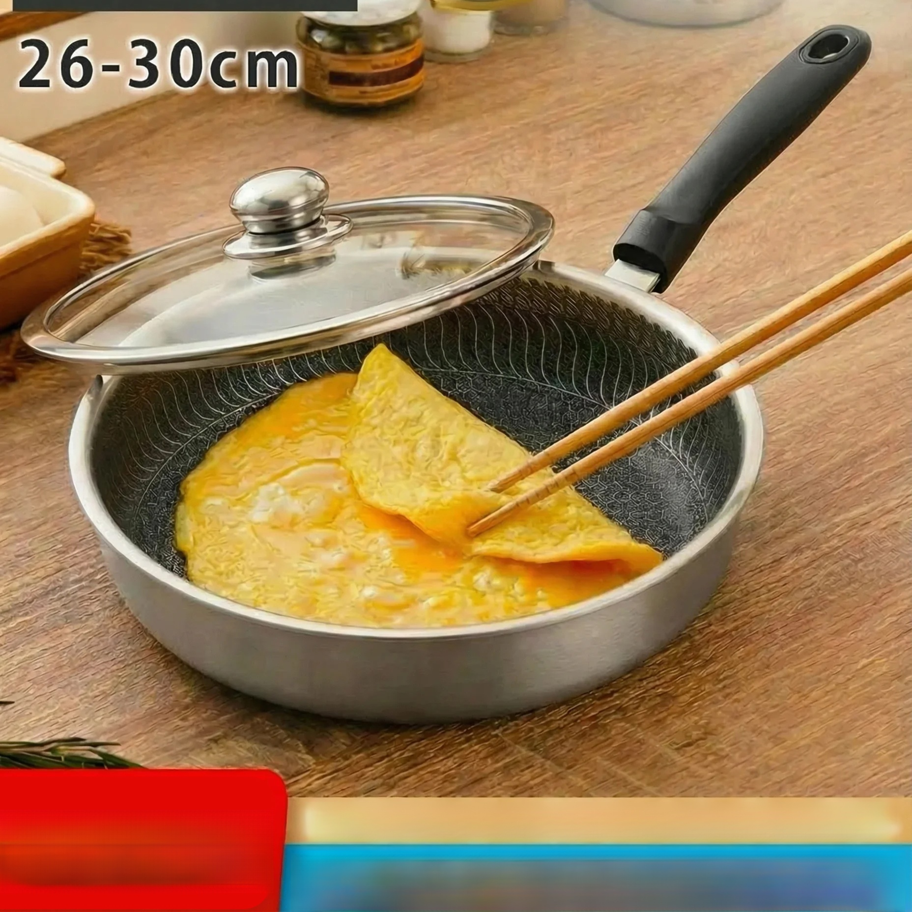 Stainless Steel Frying Pan for Eggs and Steaks