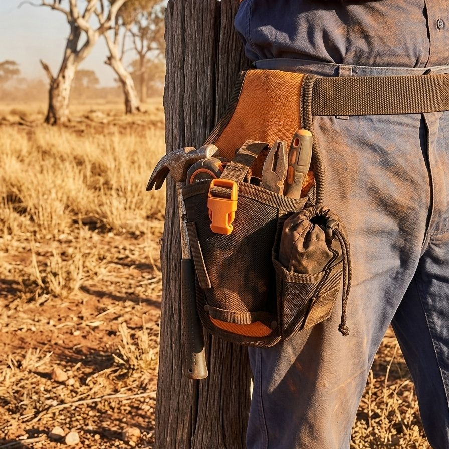 多機能ポケット付きウエストバッグ