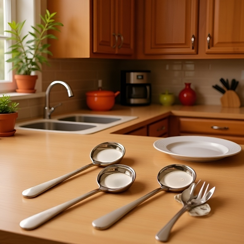 耐久性抜群のスプーンセット