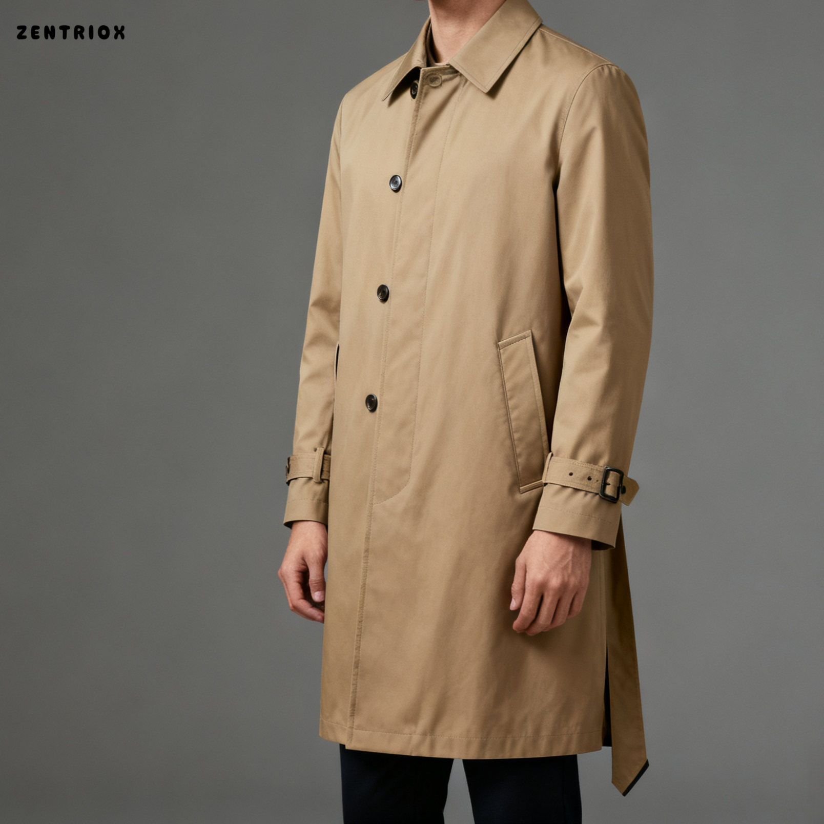 세련된 라펠 디테일 남성 재킷