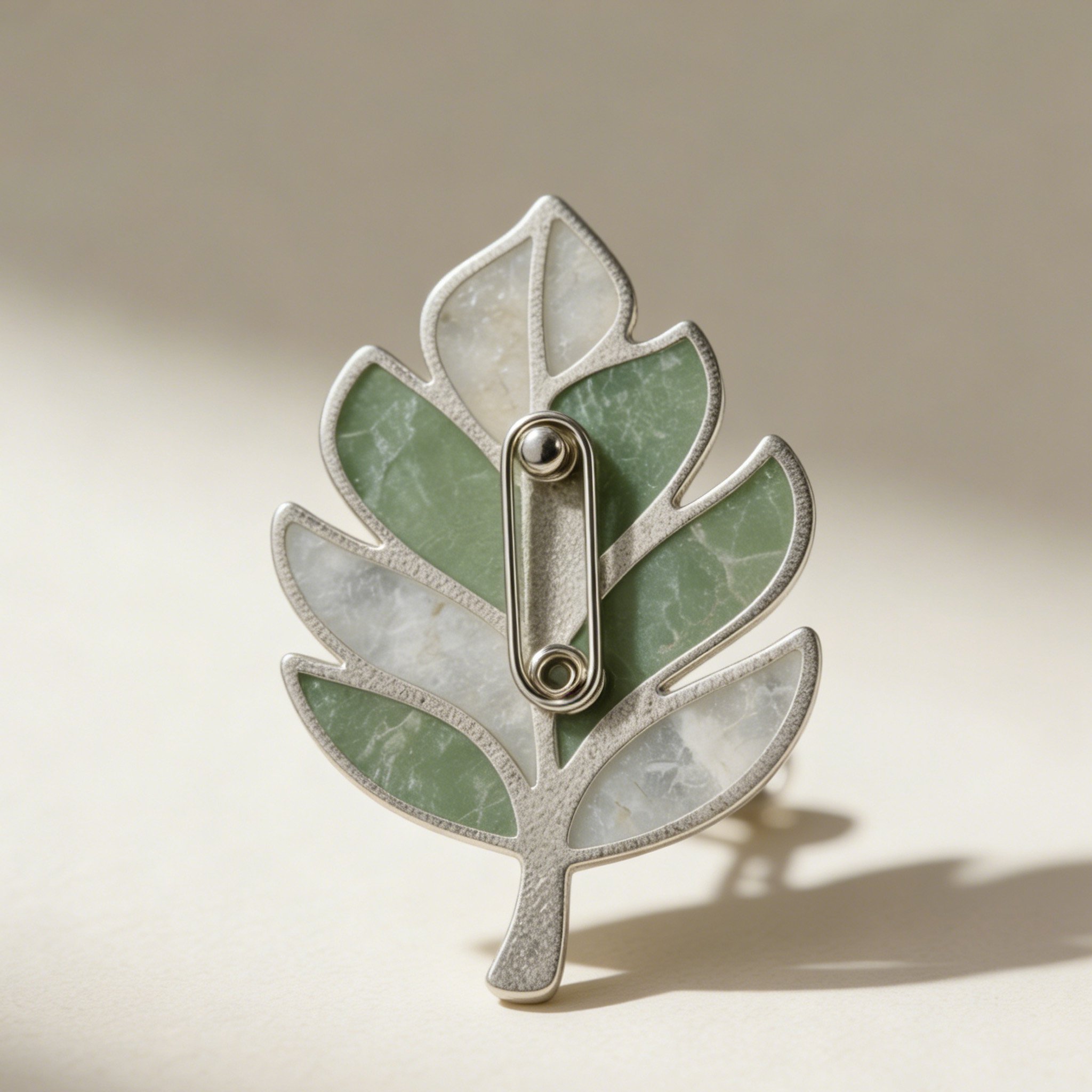 식물 모양 잎 브로치 (2개입)