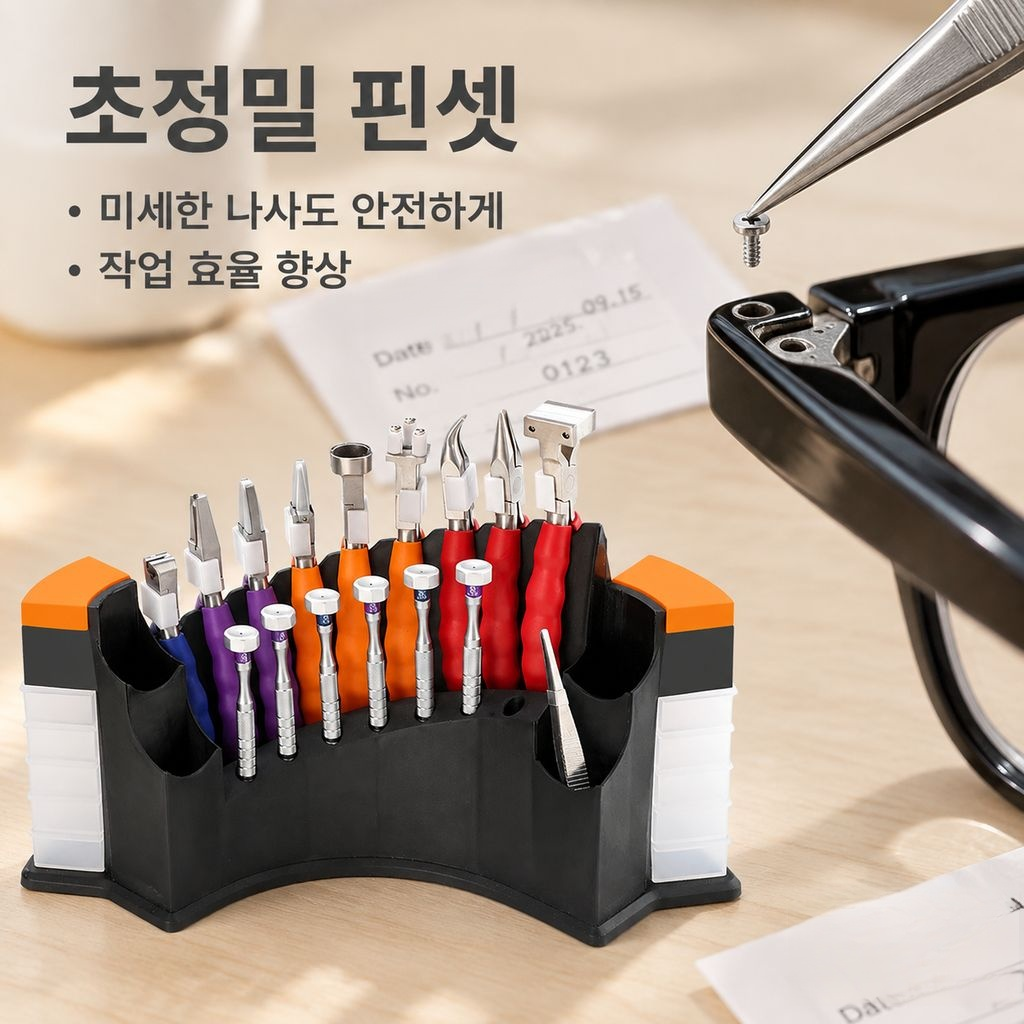 안경 수리 공구 드라이버 세트 코받침 조절 펜치 안경테 교정 피팅 다기능 플라이어