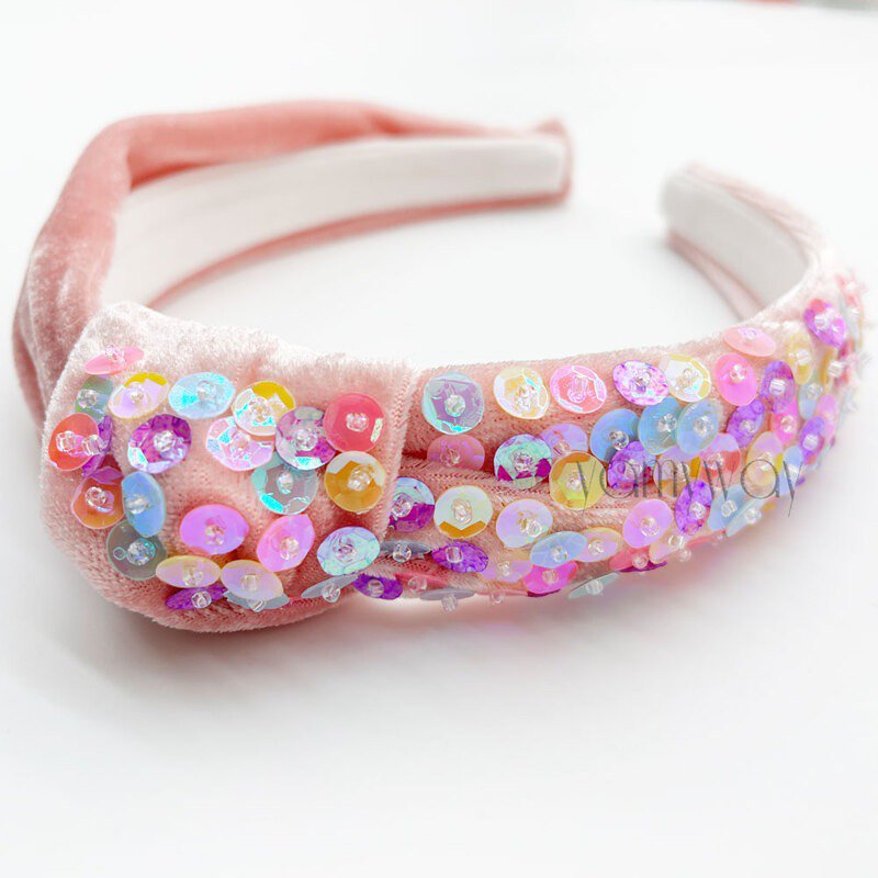 Szeroka, jednokolorowa satynowa ozdoba do włosów