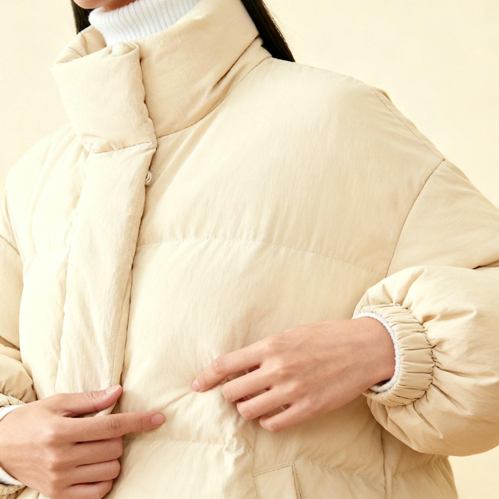 322g 충전량 롱 여성 다운코트