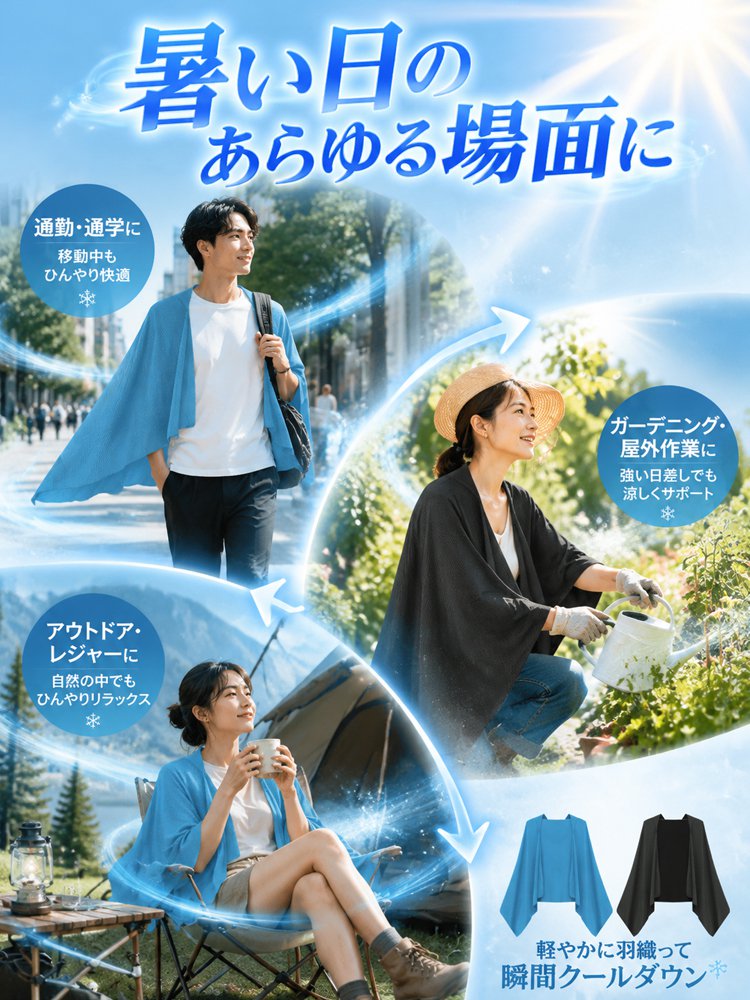 冷感ポンチョ