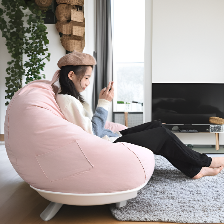 シンプルなデザインの綿麻ビーズソファーカバーセット