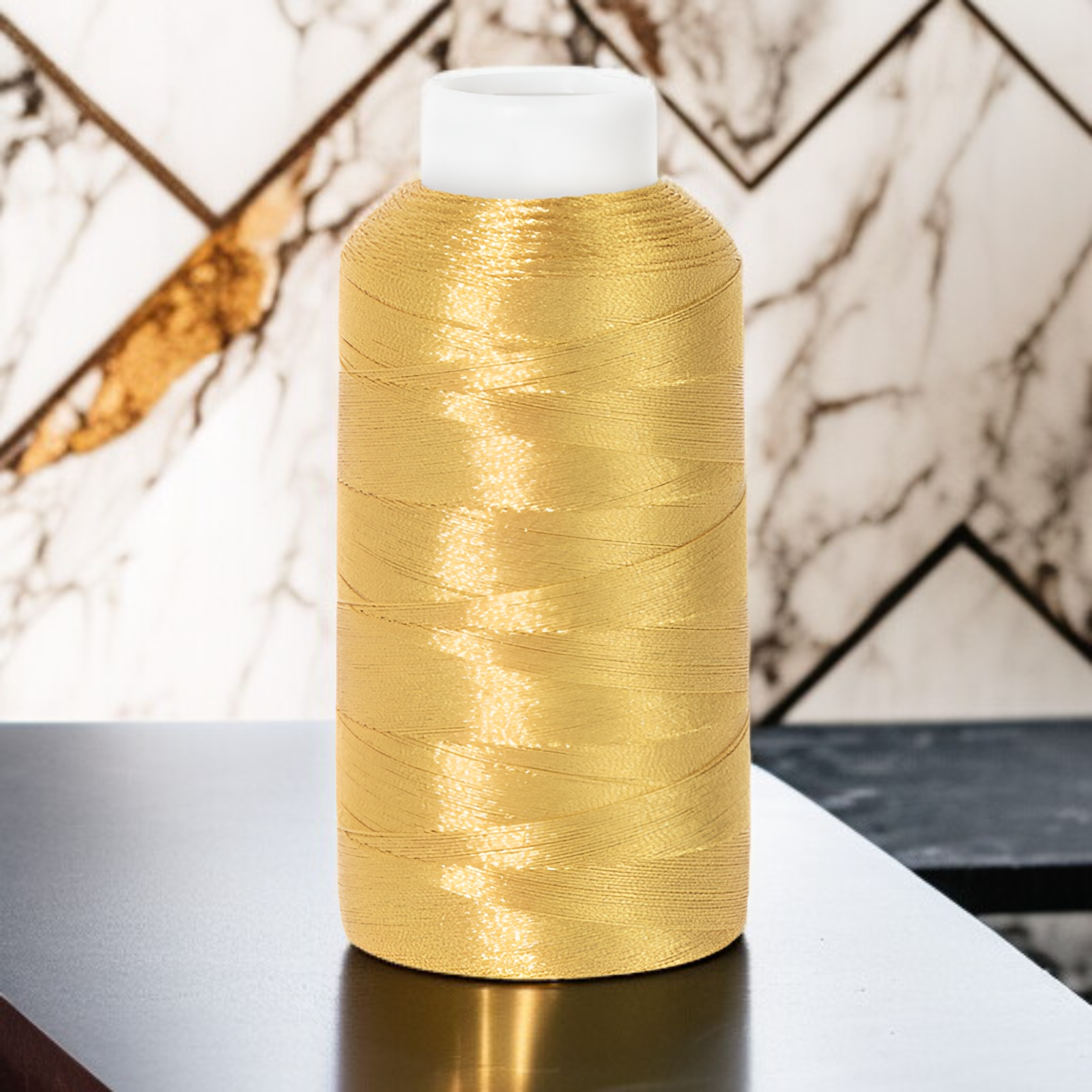 Jewelry making supplies with metallic thread