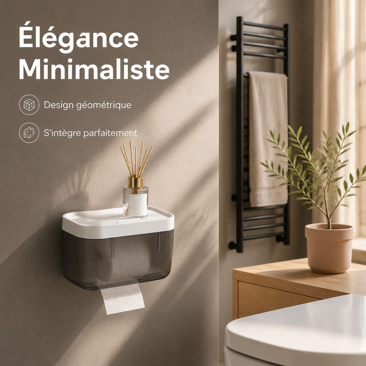 Boîte à Mouchoirs Multifonction pour Salle de Bain