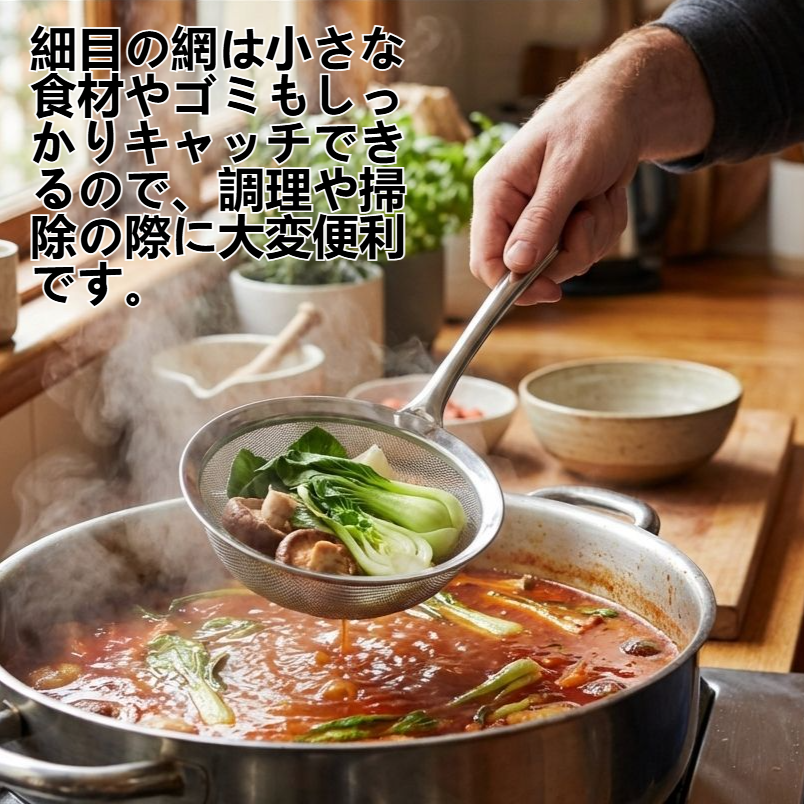 ステンレス製細目すくい網