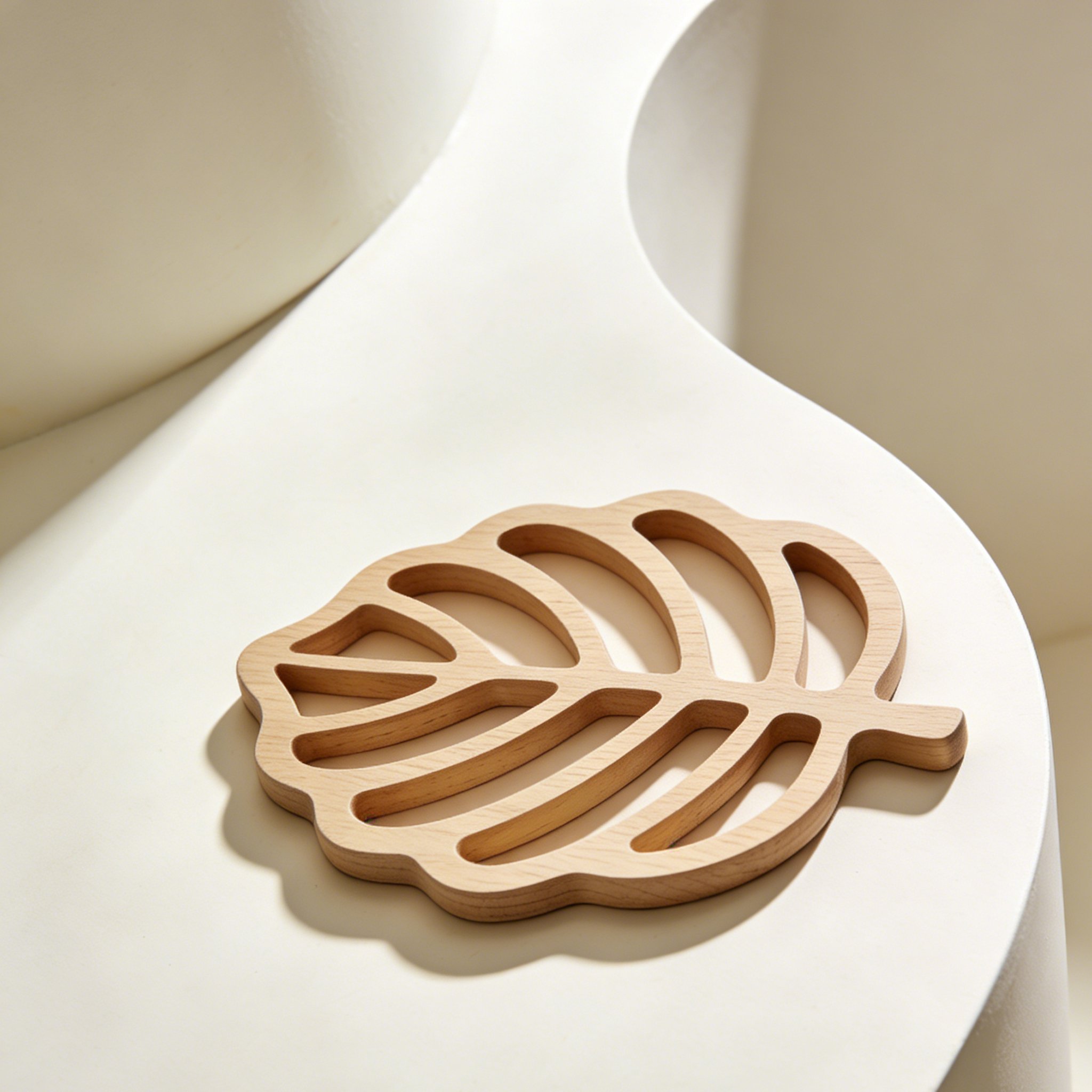 天然木製鍋敷きセット（5枚入り）