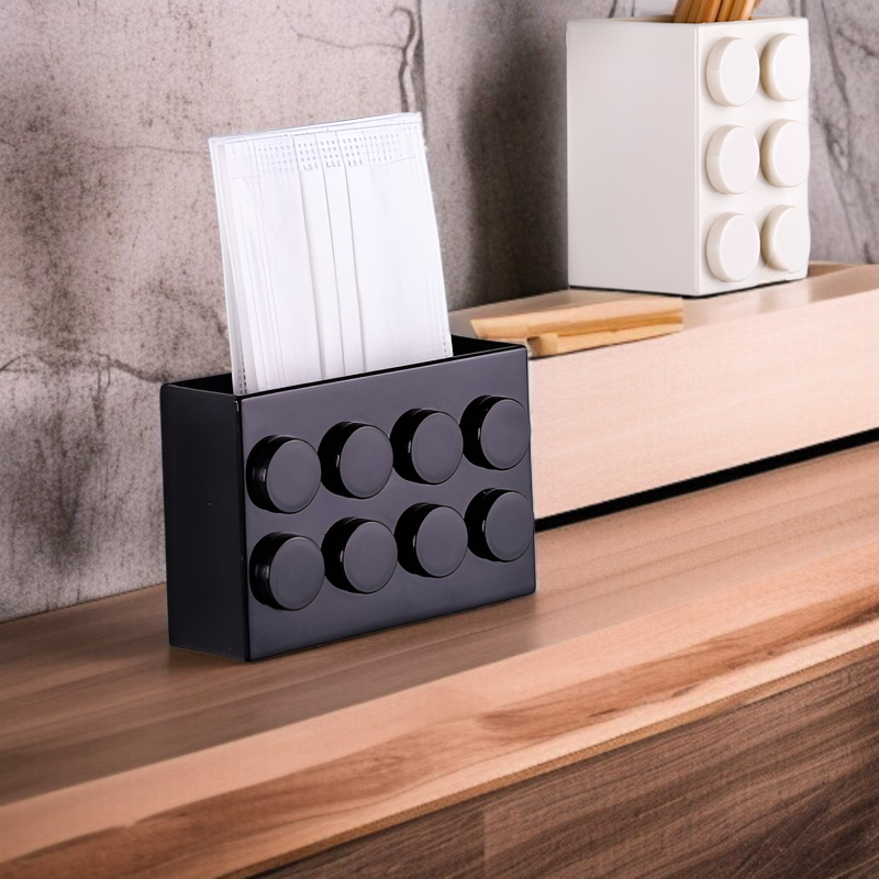 ビルディングブロック冷蔵庫マグネット収納ラックサイドかわいい磁気吸収収納ボックスキッチン壁掛けパンチなし多機能