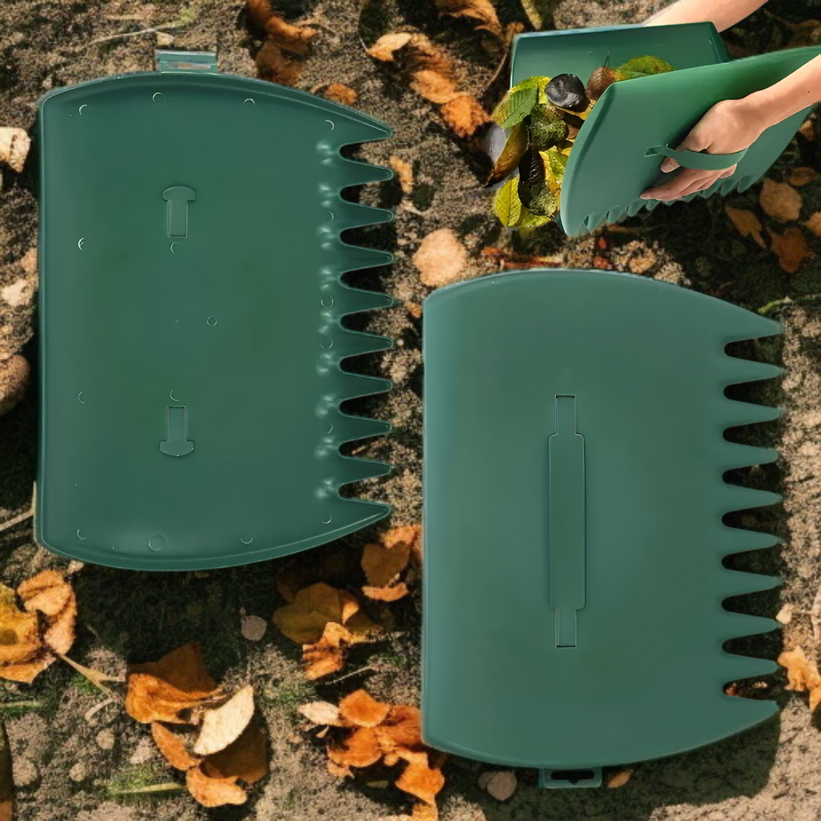 屋外用リーフクリップガーデニングプラスチックレーキ、落ち葉を集めて分類、レーキガーデンメープルリーフクリーニング