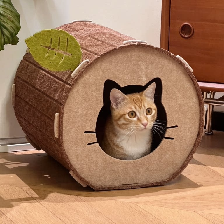 オールシーズン猫ベッド・フェルトツリーホール・別荘タイプ