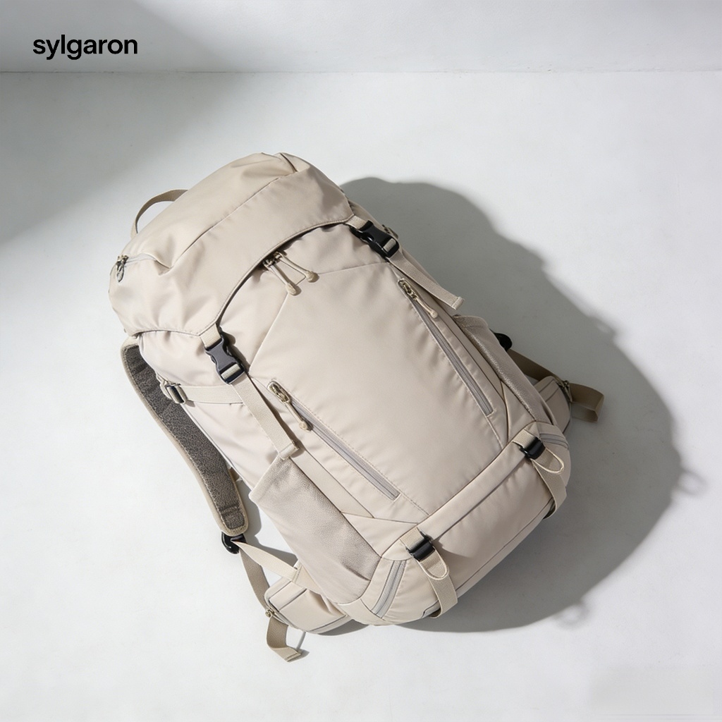 輕量大容量登山背包側面圖