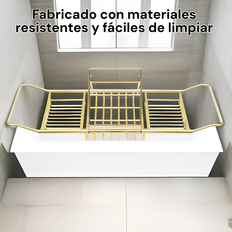 Soporte organizador multifuncional para bañera estilo nórdico de alta gama