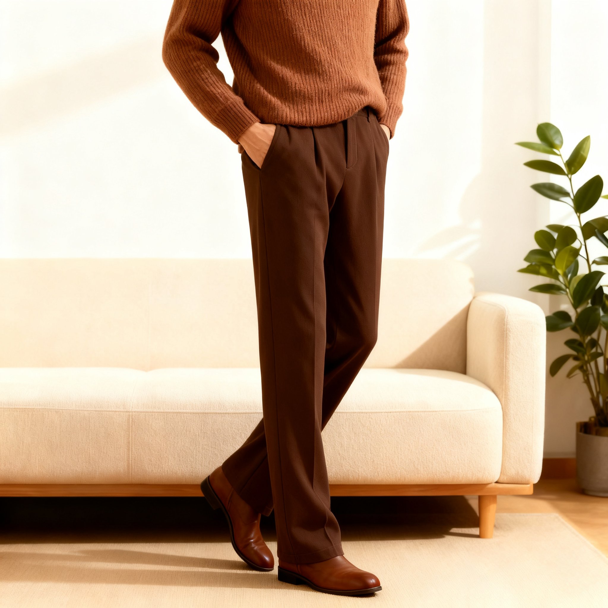  남성 캐주얼 스트레이트 슬랙스