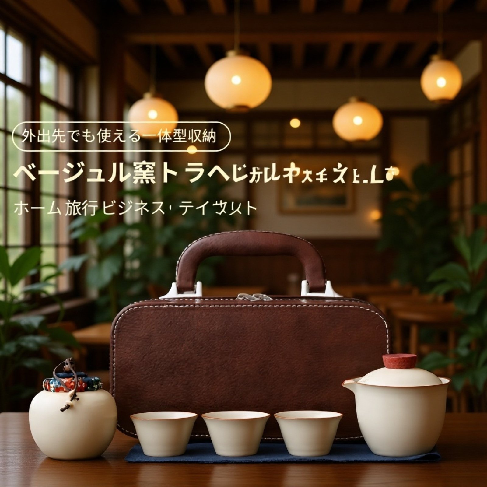 汝窯旅行茶具セットの全体写真