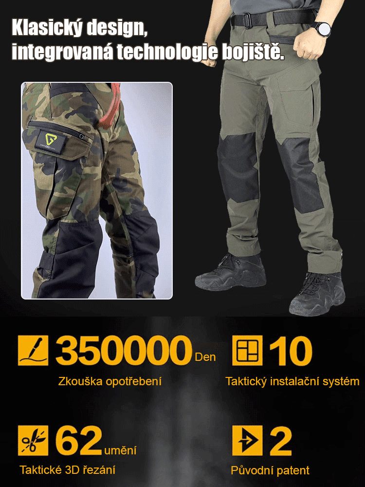 Pánské elastické voděodolné taktické kalhoty
