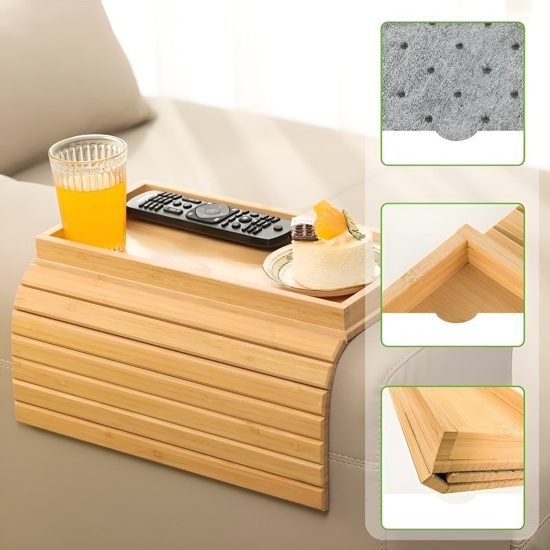 Foldable Bamboo Tray Multifunctional Food and Fruit Tray